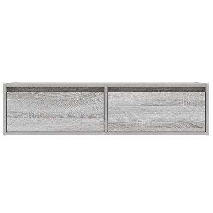 TV-Møbel Sonoma Grå TV-benk med LED-lys 100X35,5x25 cm