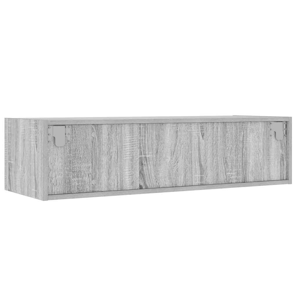 TV-Møbel Sonoma Grå TV-benk med LED-lys 100X35,5x25 cm