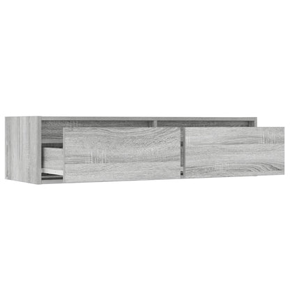 TV-Møbel Sonoma Grå TV-benk med LED-lys 100X35,5x25 cm