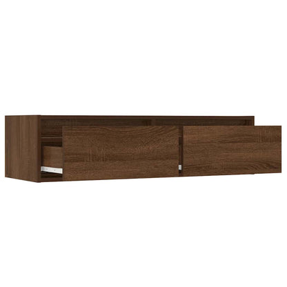 TV-Møbel Brun Eik TV-benk med LED-lys 100X35,5x25 cm