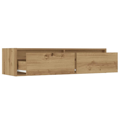 TV-Møbel Artisan Eik Tv-benk med LED-lys 100X35,5x25 cm