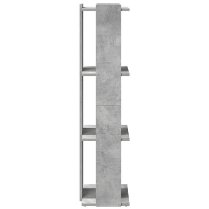 Bokhylle Betonggrå 3 etasjer 60x30x120 cm