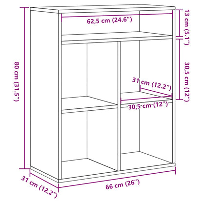 Bokhylle Sonoma Eik 66x31x112 cm