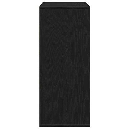 Bokhylle svart 60x30x71,5 cm konstruert tre