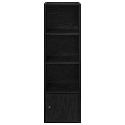 Bokhylle svart eik 31x24x102 cm konstruert tre