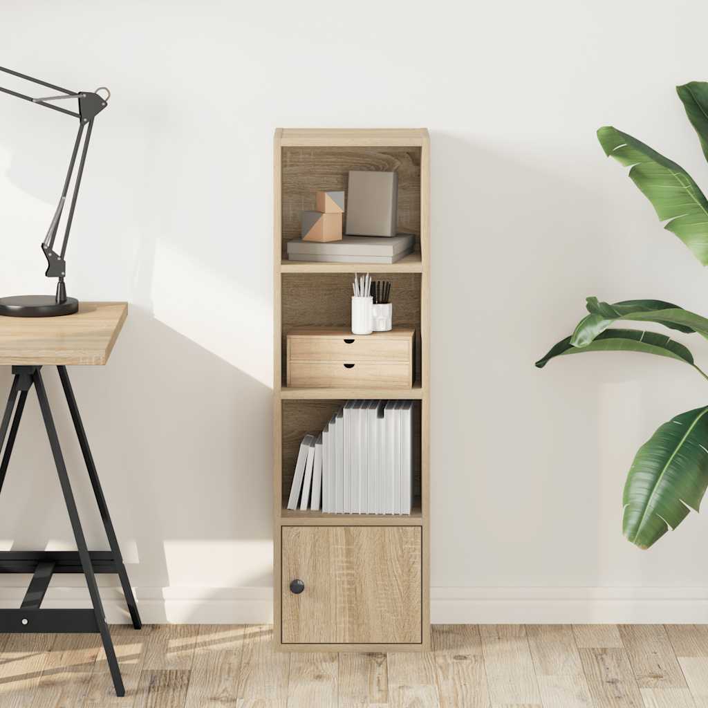 Bokhylle sonoma eik 31x24x102 cm konstruert tre