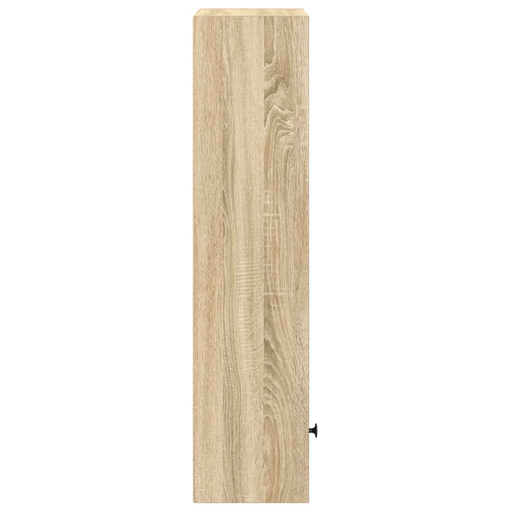 Bokhylle sonoma eik 31x24x102 cm konstruert tre