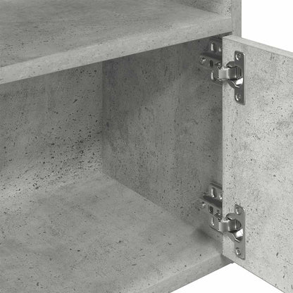 Bokhylle Betonggrå 31x24x127 cm