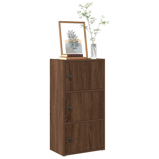 Bokhylle brun eik 40x24x77 cm konstruert tre
