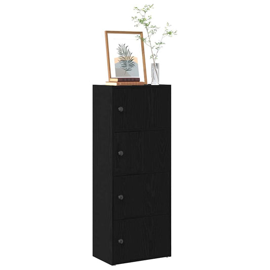 Bokhylle Svart Eik 40x24x102 cm
