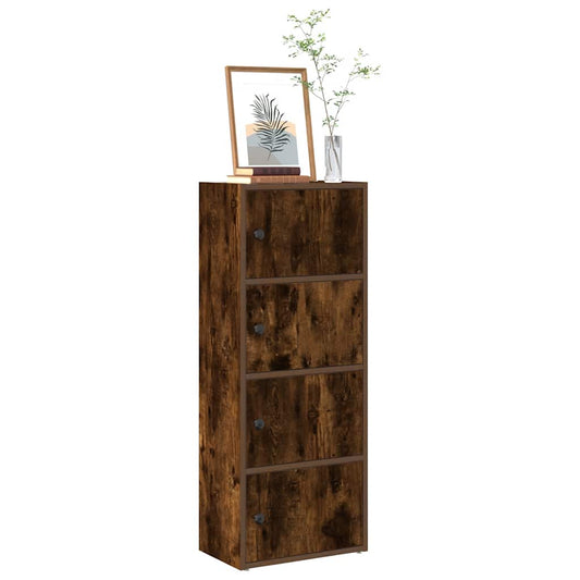 Bokhylle røkt eik 40x24x102 cm konstruert tre