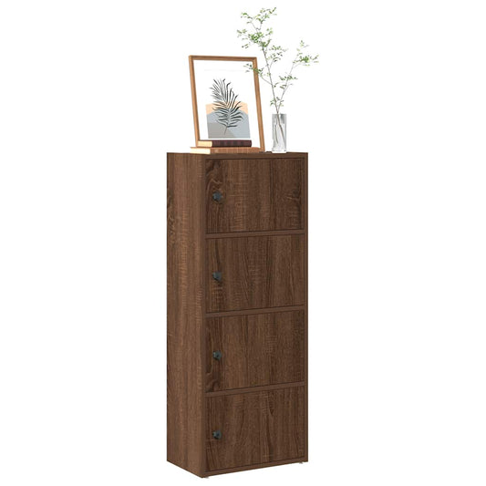 Bokhylle brun eik 40x24x102 cm konstruert tre