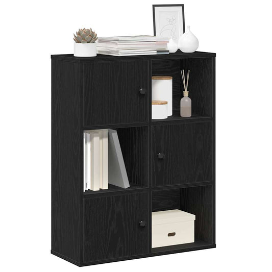 Bokhylle Svart Eik 60x24x76,5 cm
