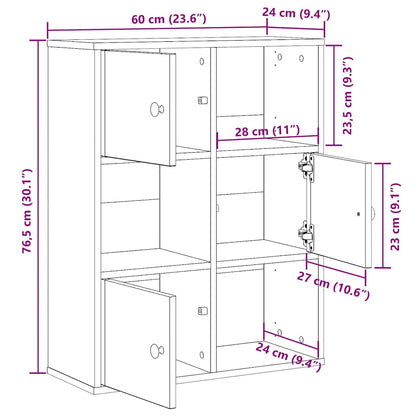 Bokhylle artisan eik 60x24x76,5 cm konstruert tre