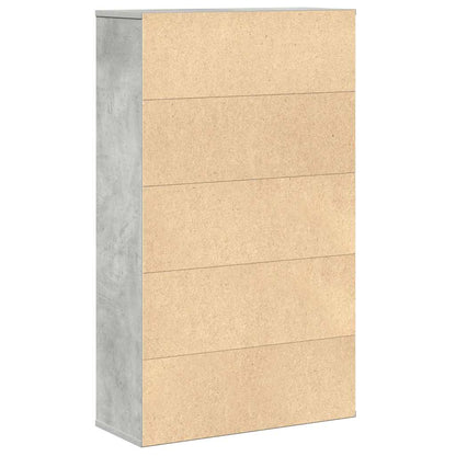 Bokhylle Betonggrå 60x24x101,5 cm