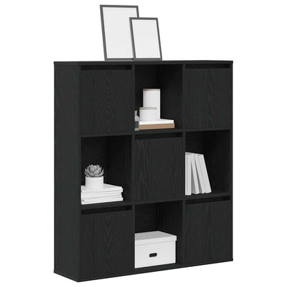 Bokhylle Svart Eik 89x24x101,5 cm