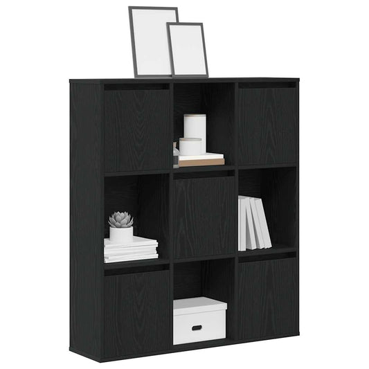 Bokhylle Svart Eik 89x24x101,5 cm