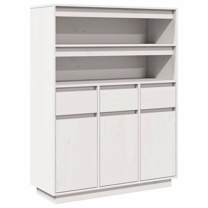Vitrineskap Hvit 89x34x116,5 cm heltre furu