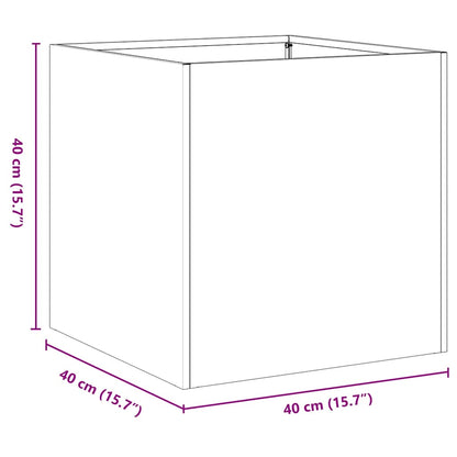 Plantekasse antrasitt 40x40x40 cm kaldvalset stål
