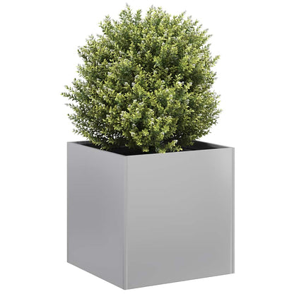Utendørs Blomsterkasse Plantekasse Metall 40x40x40 cm galvanisert stål