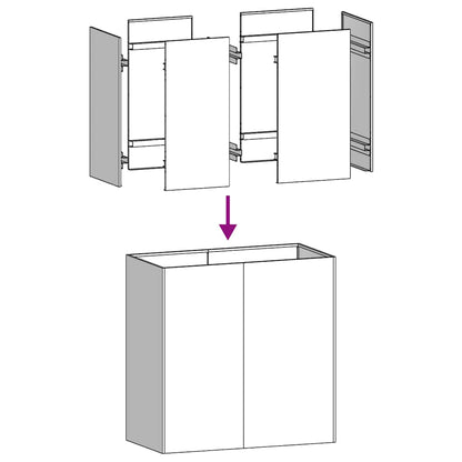 Plantekasse antrasitt 80x40x80 cm kaldvalset stål