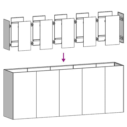 Plantekasse 200x40x80 cm galvanisert stål