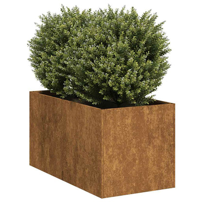 Utendørs Blomsterpotte Metall rust 40x80x40 cm forvitringsstål