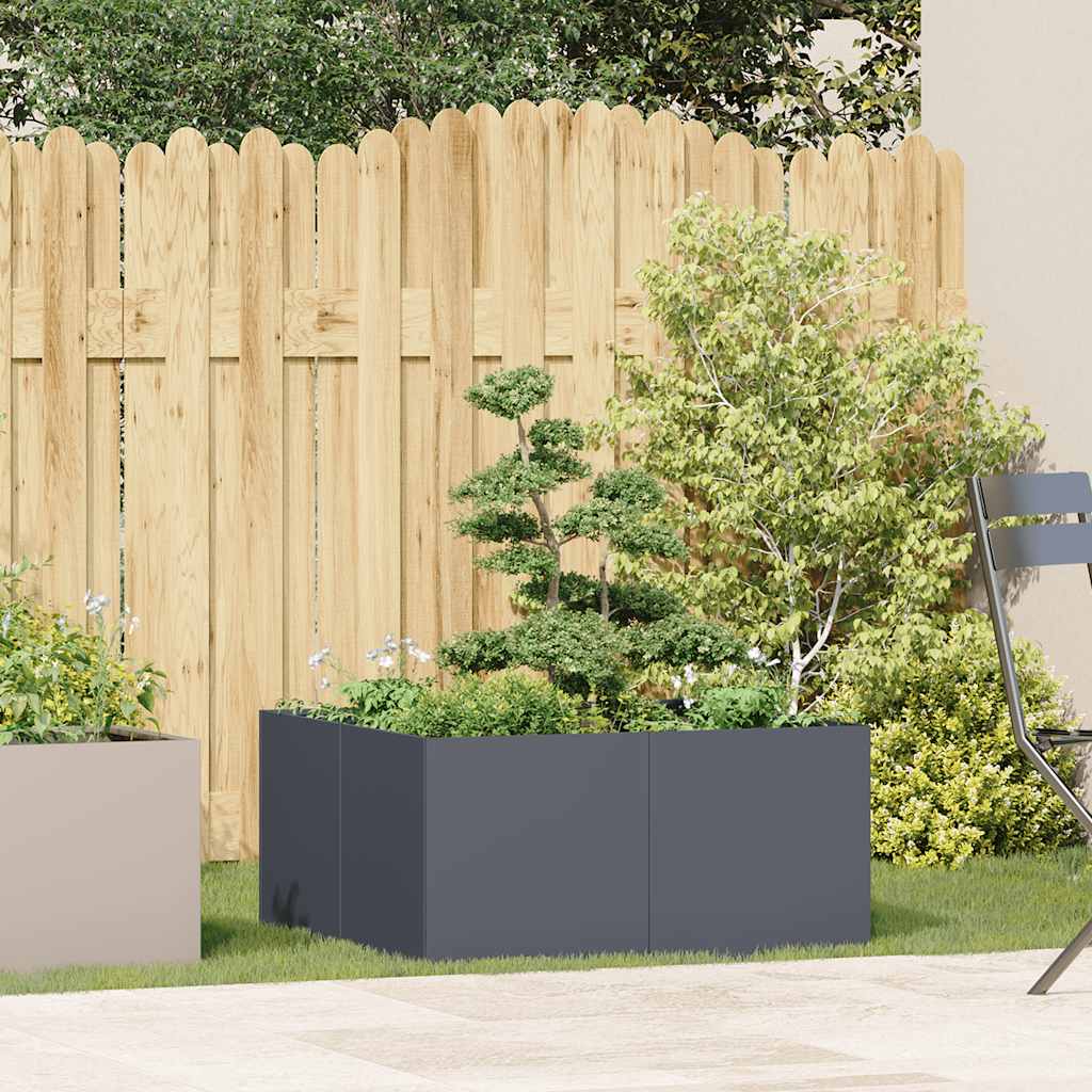 Plantekasse antrasitt 80x80x40 cm kaldvalset stål