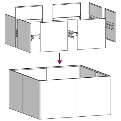 Plantekasse antrasitt 80x80x40 cm kaldvalset stål