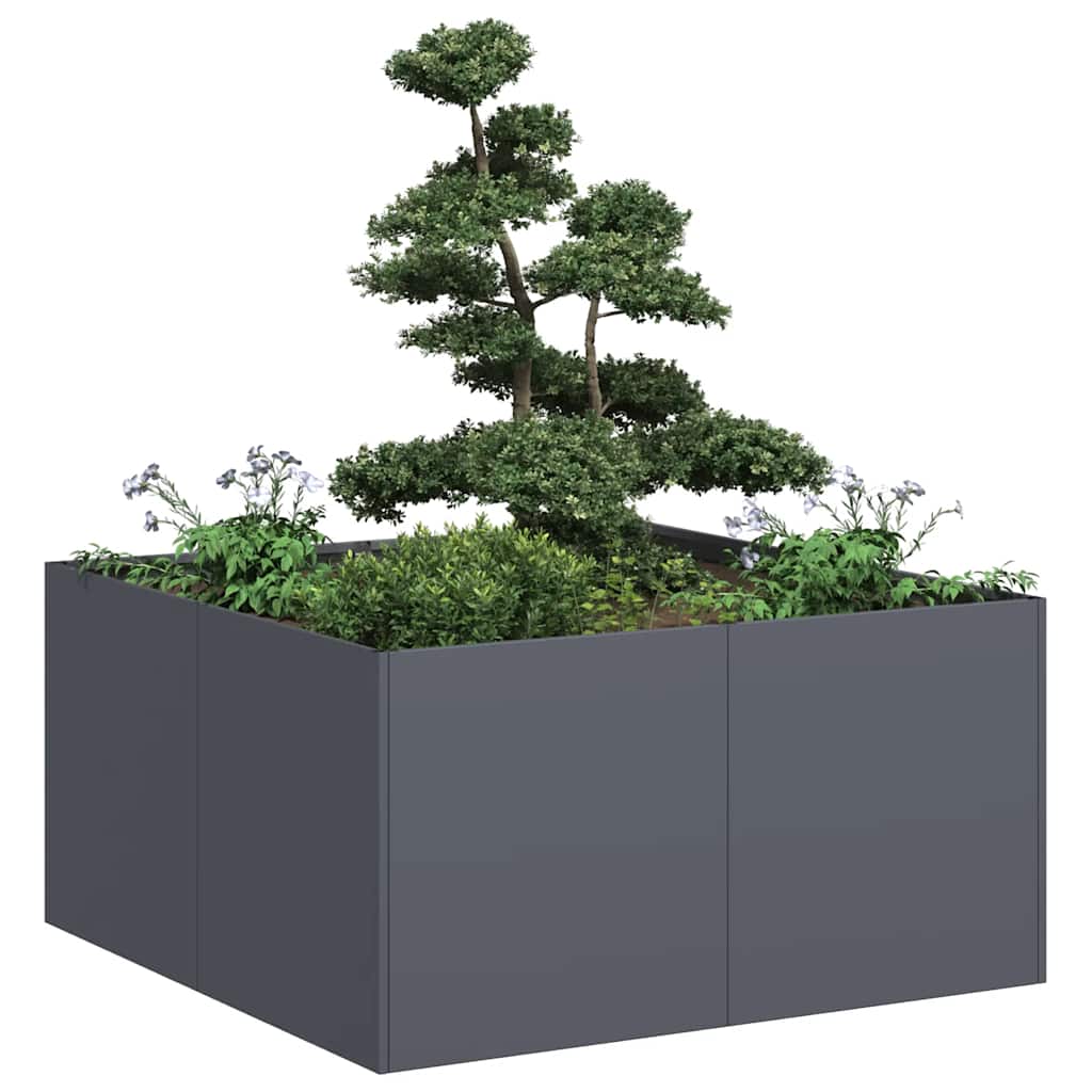 Plantekasse antrasitt 80x80x40 cm kaldvalset stål