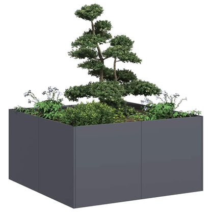 Plantekasse antrasitt 80x80x40 cm kaldvalset stål