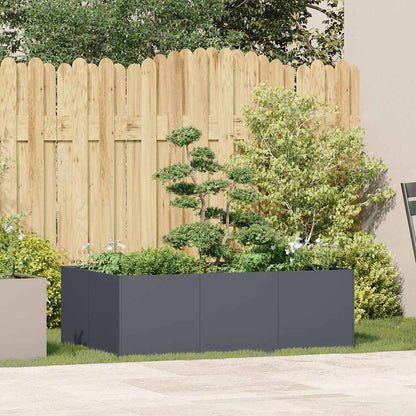 Plantekasse antrasitt 120x80x40 cm stål