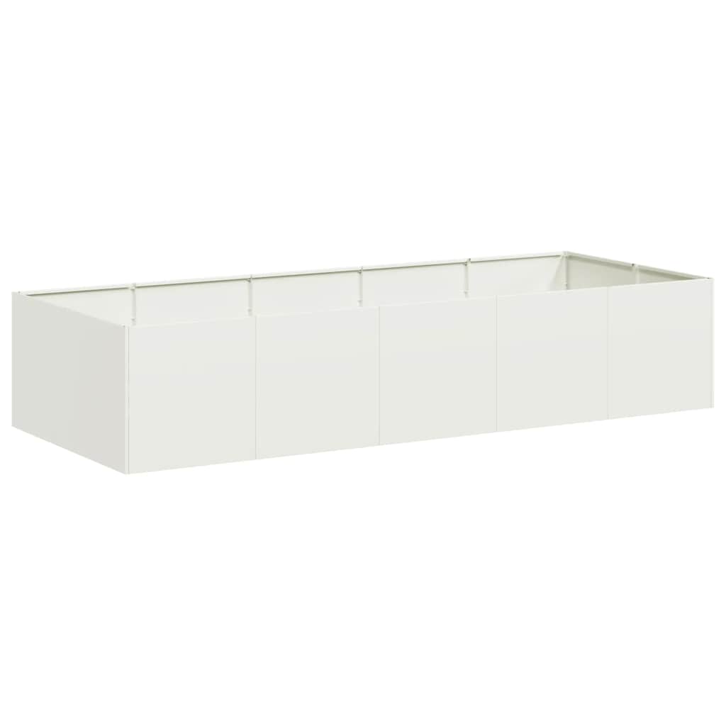 Plantekasse hvit 200x80x40 cm stål