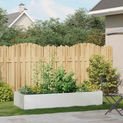 Plantekasse hvit 200x80x40 cm stål