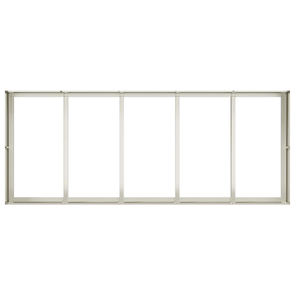 Plantekasse hvit 200x80x40 cm stål