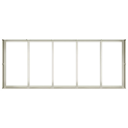 Plantekasse hvit 200x80x40 cm stål