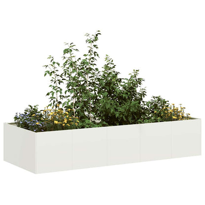 Plantekasse hvit 200x80x40 cm stål