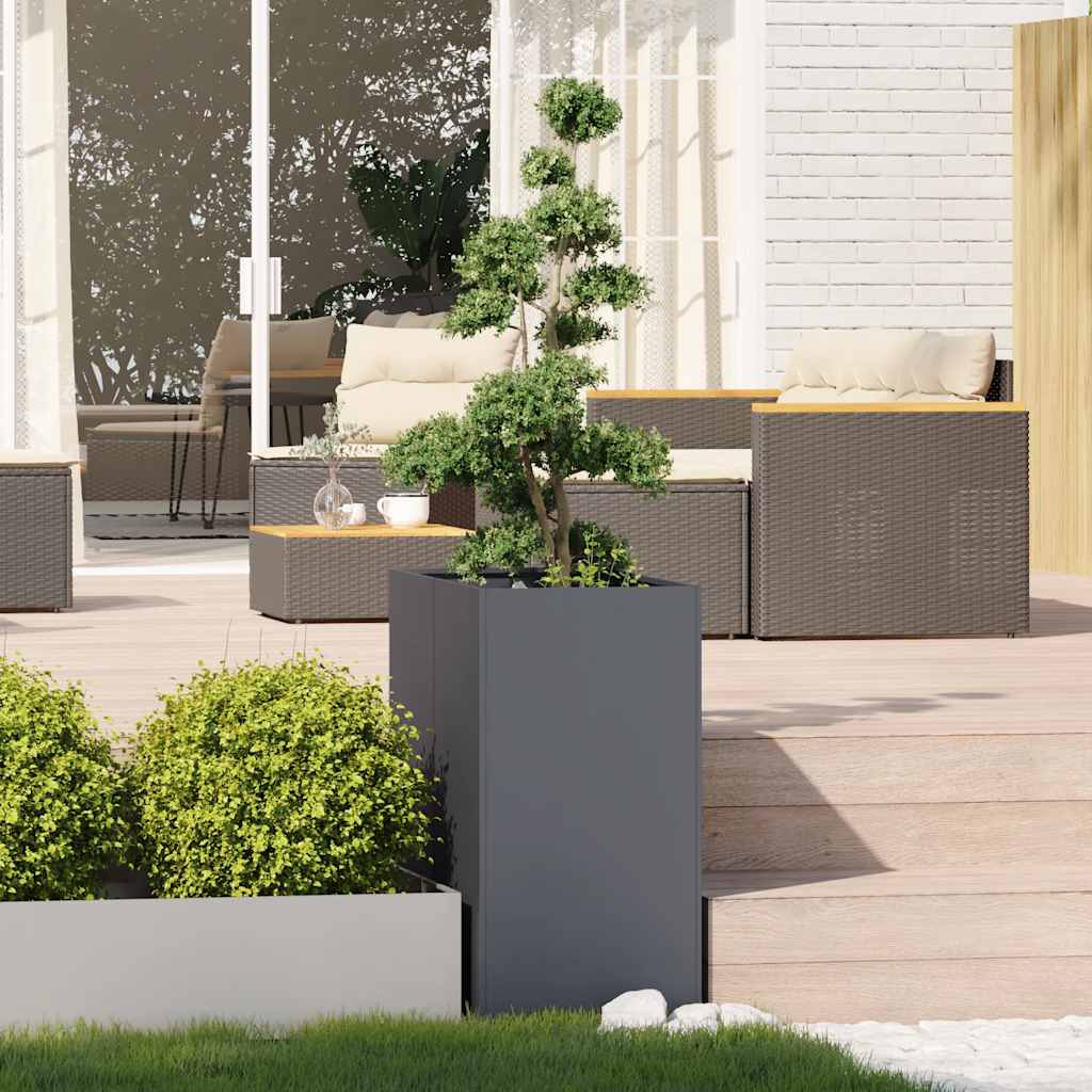 Plantekasse antrasitt 40x80x80 cm stål