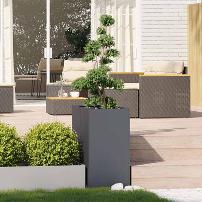 Plantekasse antrasitt 40x80x80 cm stål