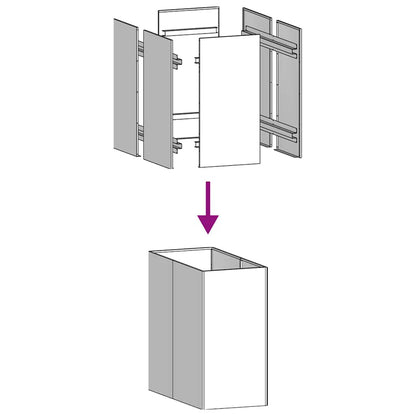Plantekasse antrasitt 40x80x80 cm stål