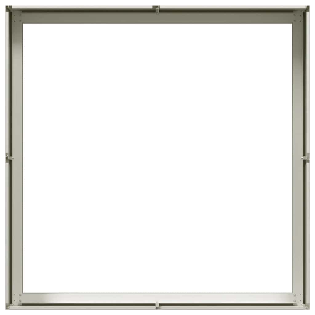 Plantekasse hvit 100x100x30 cm stål