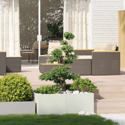 Plantekasse hvit 100x100x40 cm stål