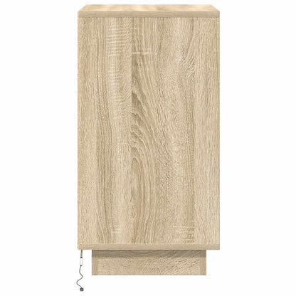 Nattbord Sengbord Sonoma Eik LED 38x34x65 cm