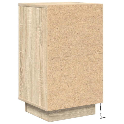 Nattbord Sengbord Sonoma Eik LED 38x34x65 cm