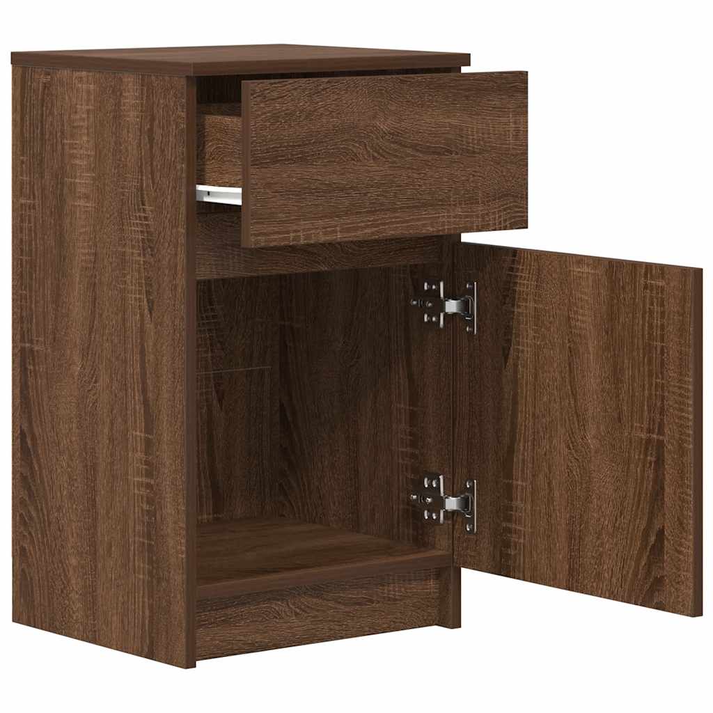 Nattbord Sengbord Brun Eik 39x35x65 cm