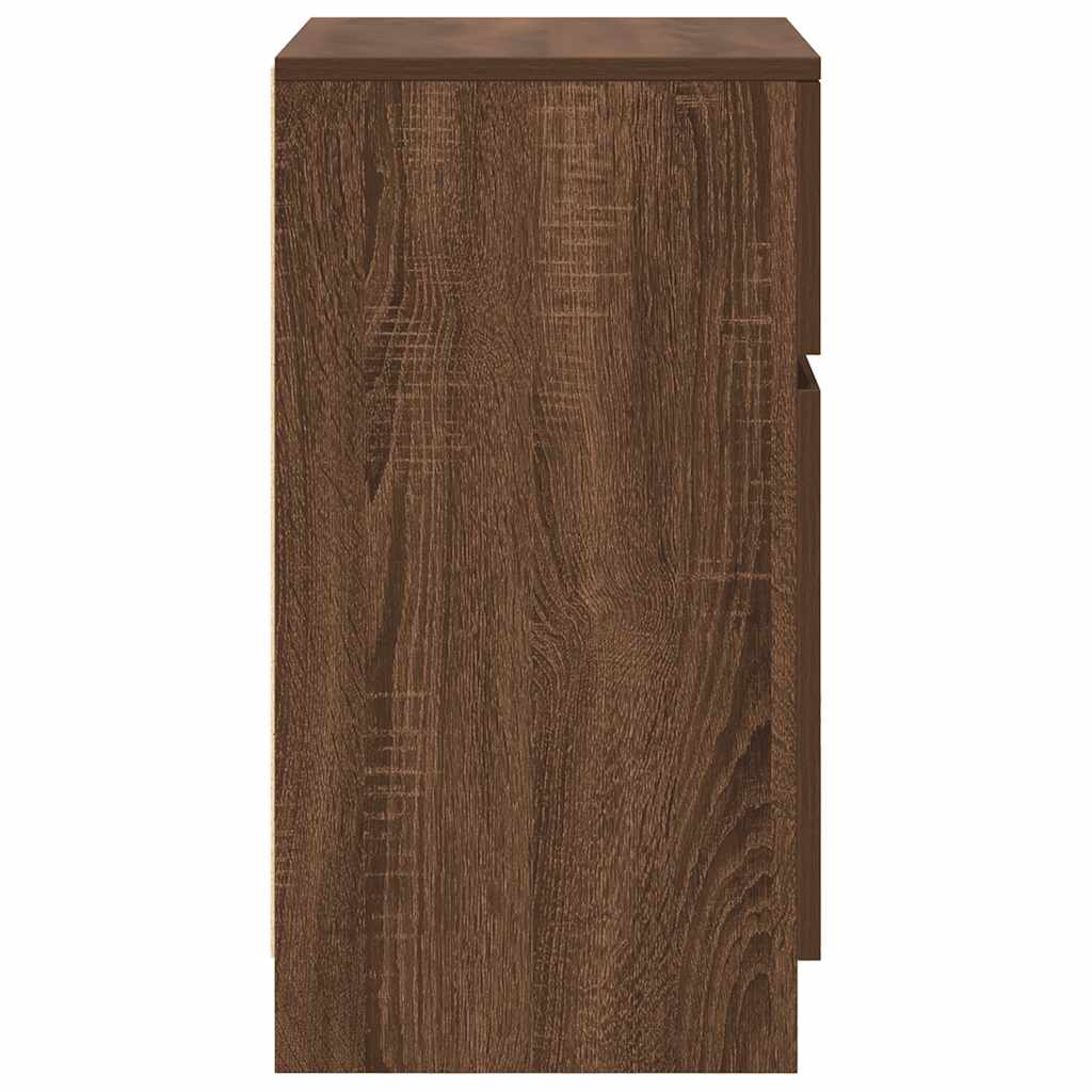 Nattbord Sengbord Brun Eik 39x35x65 cm