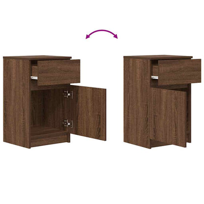Nattbord Sengbord Brun Eik 39x35x65 cm