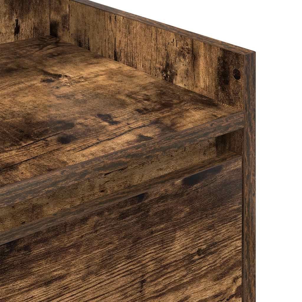 Nattbord Sengbord Røkt Eik med 2 skuffer 38x34x80 cm