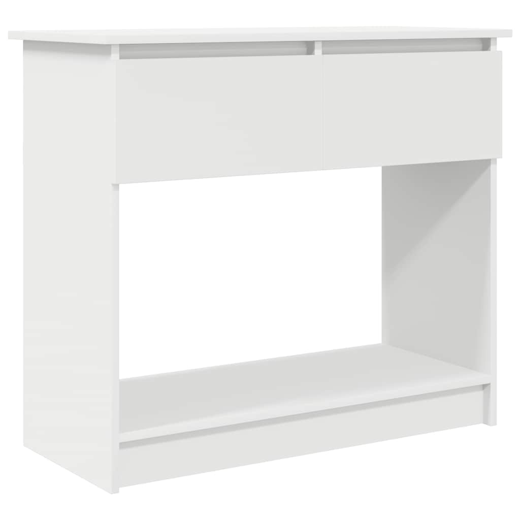 Avlastningsbord Konsollbord Hvit med skuffer 85,5x38,5x74,5 cm