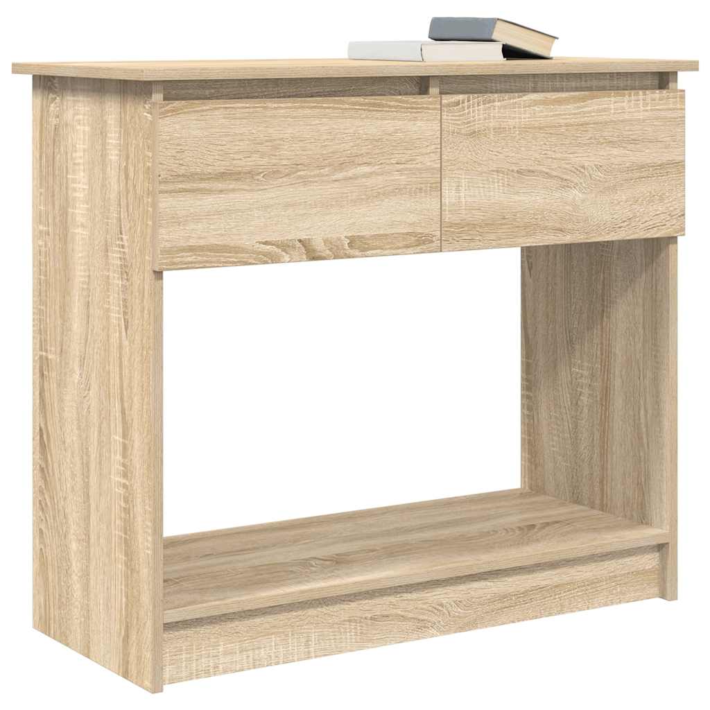 Avlastningsbord Konsollbord Sonoma Eik med skuffer 85,5x38,5x74,5 cm